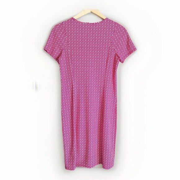 Jude Connally Womens Geometric Dress Size Small Pink Knee Length Jude Cloth - Picture 8 of 9
